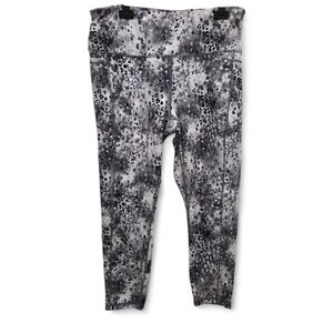 Gray Reebok Leopard Print Leggings